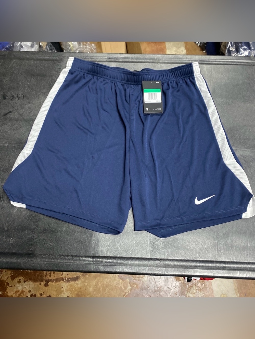 Nike Dri-FIT Men’s Hertha II Shorts Navy Blue White (AJ1236-419) Athletic XL NWT
